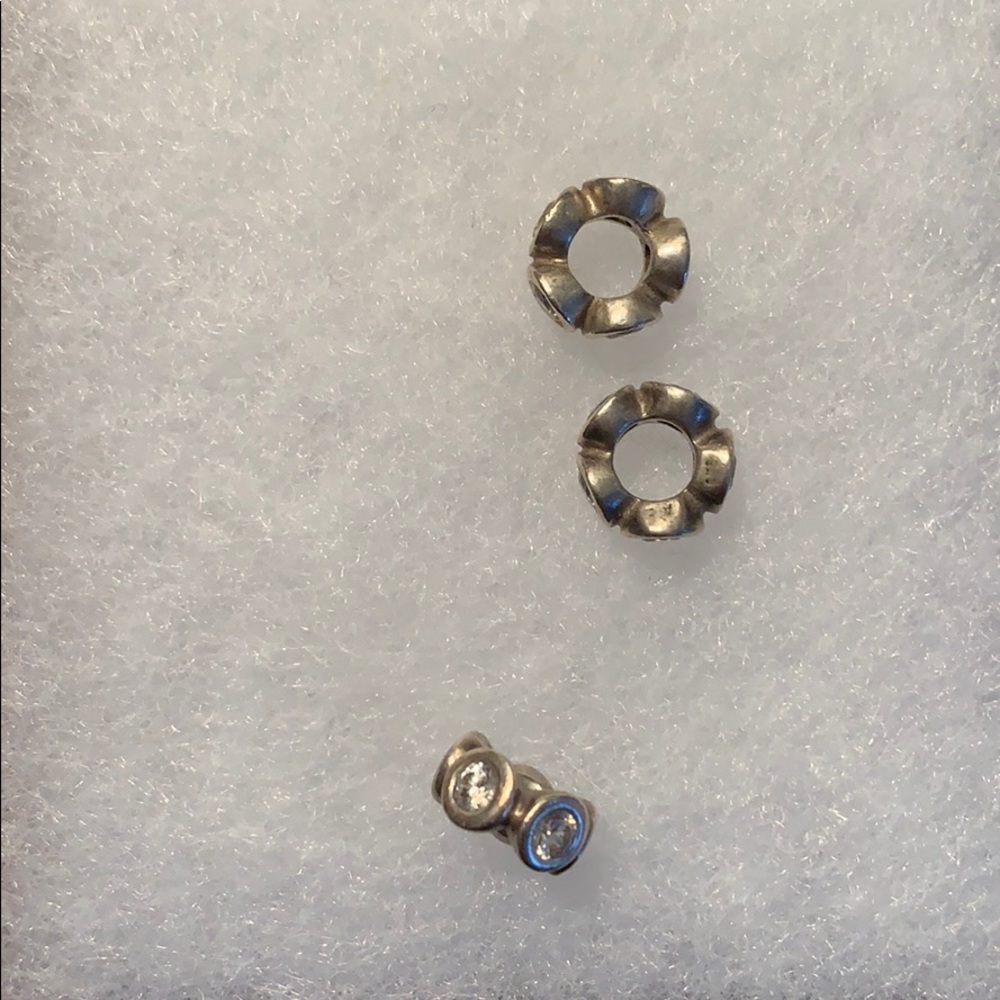 Pandora bezel CZ beads RETIRED STYLE